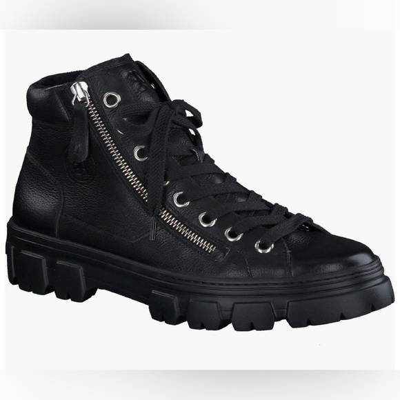 Paul Green Navi Black High-Top Sneakers